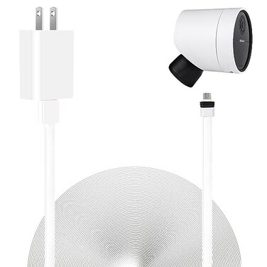 UYODM Power Cable Compatible with SimpliSafe Wireless Outdoor Security Camera165Ft5m Weatherproof USB Cable Power Your SimpliSafe Outdoor Camera continuously White