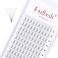 FADLASH Volume Lash Extensions C Curl 007 12mm Premade Lash Fans 5D Matte Black Volume Eyelash Extensions Thin Base Pro Ponit Middle Stem Eye Lashes by 5D007C 12mm