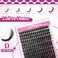 FADLASH Lash Clusters 100D Fluffy Eyelash Clusters 1218mm Individual Lashes Cluster EyelashExtensions 3D Effect Wispy Thick Lash Extension Clusters 100D007D 1218mm