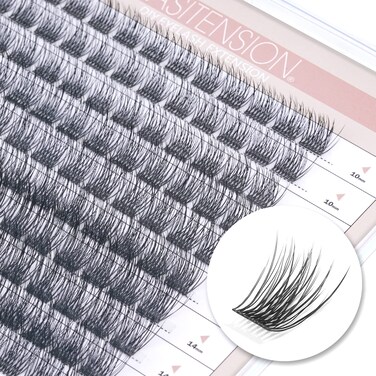 EASITENSION DIY Eyelash Extension Lash Clusters 120 Clusters False Eyelash 3D Effect Individual Natural Lashes Set at Home Eyelash Extension Kit Lashes Pack Volume Cross Mixed
