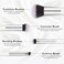 START MAKERS 2in1 Makeup Brushes Dualended Contouring Foundation Brush 2 Pack Concealer Brush Face Eyebrow Eyeshadow Brush for Liquid Powder Buffing Blending White
