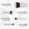 START MAKERS 2in1 Makeup Brushes Dualended Contouring Foundation Brush 2 Pack Concealer Brush Face Eyebrow Eyeshadow Brush for Liquid Powder Buffing Blending White