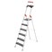 Hailo L100 Topline 6Step Aluminum Step Ladder 330 lb Load 1291 Height Extendable Safety Bar Locking Platform NonSlip Steps Tool Tray Bucket Strap Hook EasyClixReady