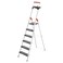 Hailo L100 Topline 6Step Aluminum Step Ladder 330 lb Load 1291 Height Extendable Safety Bar Locking Platform NonSlip Steps Tool Tray Bucket Strap Hook EasyClixReady