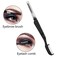 Boao 4 Pcs Eyelash Combs Eyebrow Combs Foldable Eyelash Separator Tool Stainless Steel Teeth Brow Brushes Mascara Brushes Eyebrow Spoolie Grooming Makeup Tool Black