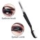 Boao 4 Pcs Eyelash Combs Eyebrow Combs Foldable Eyelash Separator Tool Stainless Steel Teeth Brow Brushes Mascara Brushes Eyebrow Spoolie Grooming Makeup Tool Black