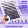 Pawotence Lash Clusters Wispy Kira Cluster Eyelash Extensions 1018mm Individual Lashes DIY Cluster Lashes Extension Soft Comfortable Eyelash Clusters with Thin Band