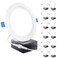 Sunco Lighting Sunco 12 Pack 6 Inch LED Recessed Light Ceiling Canless Recessed Lights Baffle Trim Ultra Thin 850 LM 14W 6000K Daylight Deluxe Dimmable Wafer Thin with Junction Box