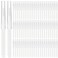 Lallisa 100 Pieces Micro Eyebrow Spoolie Brush with Cap Brow Lamination Tool Eyelash Brush Multifunctional Micro Lash Comb for Eyelash and Eyebrow Extensions ToolWhite