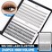 Bodermincer 10D 20D 240pcs Cluster Eyelash Extensions 1011121314mm MixedEyelash Clusters Lash Extension Individual Lashes for Self Application 10D20D 1011121314mm Mixed