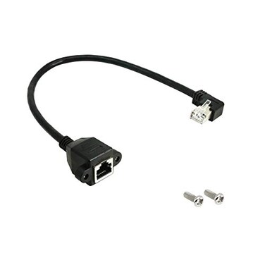 SinLoon RJ45 Ethernet Adapter Cable 90 Angle Right Male to Famale Ethernet Switch Adapter Cable for CAT 5CAT 6 LAN Ethernet Socket Connector Adapter Cat5 Cat6 CableRight