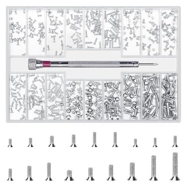 QOOSIKICC 500 Pcs Laptop Screws M12M14M2 Small Mini Micro Tiny Screws for Electronics Computer Replacement Screw for Glasses Watch SSD M2 Hard Drive Repair ScrewSilver M