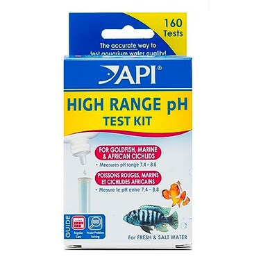 API HIGH RANGE PH TEST KIT 160Test Freshwater and Saltwater Aquarium Water Test Kit