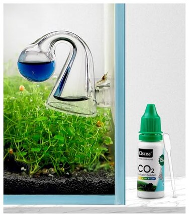 Clscea Aquarium CO2 Drop Checker CO2 Indicator Glass Checker15ml