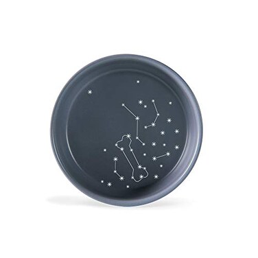 FRINGE STUDIO Celestial Small Stoneware Pet Bowl 478002 Navy
