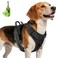 Joytale No Pull Dog Harness Medium Sized Dog Reflective Pet Vest with Front Clip Adjustable Soft Padded Harnesses with Easy Control Handle for Training and Walking Black M