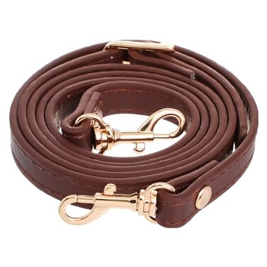 RAYNAG Leather Crossbody Strap Replacement Adjustable Purse Strap Handbag Shoulder Strap Replacement with Gold Hardware Coffee