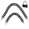 findTop 2 PCS Flat Chain Strap Black Acrylic Chain Handbag Strap Replacement DIY Craft 40cm and 60cm