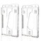 Teskyer Hard Plastic ID Badge Holder Heavy Duty High Clear PC Material Holds 2 Cards Suitable for Name Work IDs Credit Cards Access Cards Vertical 2 Pack