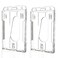 Teskyer Hard Plastic ID Badge Holder Heavy Duty High Clear PC Material Holds 2 Cards Suitable for Name Work IDs Credit Cards Access Cards Vertical 2 Pack