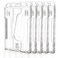 Teskyer Hard Plastic ID Badge Holder Heavy Duty High Clear PC Material Holds 2 Cards Suitable for Name Work IDs Credit Cards Access Cards Vertical 5 Pack