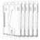 Teskyer Hard Plastic ID Badge Holder Heavy Duty High Clear PC Material Holds 2 Cards Suitable for Name Work IDs Credit Cards Access Cards Vertical 5 Pack