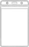 YENGON 5 Pcs Thick ID Card Name Badge Holder Heavy Duty Waterproof Clear Plastic PVC Vertical Sleeve Pocket ResealableVertical