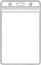 YENGON 5 Pcs Thick ID Card Name Badge Holder Heavy Duty Waterproof Clear Plastic PVC Vertical Sleeve Pocket ResealableVertical
