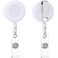 QREEL Badge Reel Retractable Badge Holder with Belt Clip for ID Name Card White 2 Pack