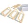 UPTTHOW Clear Plastic Dome Lip Balm Money Holder Craft Waterproof Rectangle Chapstick Money Cash Pounches Gift with Adhesive Back Card Making10Packs