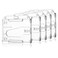 FadyRaye Hard Plastic Badge Holder Clear ID Badge Name Card Holder with Easy Access Thumb Slot Horizontal Style 5 Pack