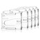 FadyRaye Hard Plastic Badge Holder Clear ID Badge Name Card Holder with Easy Access Thumb Slot Horizontal Style 5 Pack
