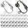 Bememo 36 Pack Clipon Earring Converter with Easy Open Loop for DIY Earring and Turn Any Studs or Pierced into Clip onSilver and Black