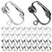Bememo 36 Pack Clipon Earring Converter with Easy Open Loop for DIY Earring and Turn Any Studs or Pierced into Clip onSilver and Black