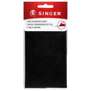 SINGER IronOn Mending Fabric Black 7in x 16in