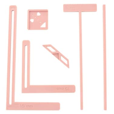 UPTTHOW 6Pcs Bookbinding Easy Scrapbooking Tool for Starter Complete Great Stencils and Cutter Guide Kit Can Be Made into Notebook Calender Junk Journal Handbook