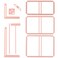 UPTTHOW 9Pcs Bookbinding Easy Scrapbooking Tool for Starter Complete Great Stencils and Cutter Guide Kit Can Be Made into Notebook Calender Junk Journal Handbook