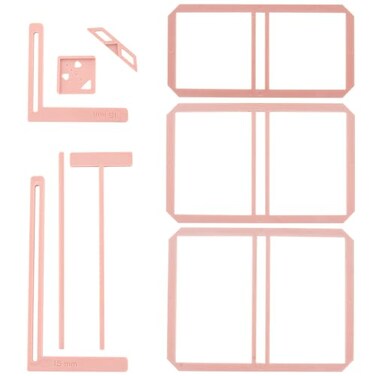UPTTHOW 9Pcs Bookbinding Easy Scrapbooking Tool for Starter Complete Great Stencils and Cutter Guide Kit Can Be Made into Notebook Calender Junk Journal Handbook