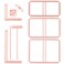 UPTTHOW 9Pcs Bookbinding Easy Scrapbooking Tool for Starter Complete Great Stencils and Cutter Guide Kit Can Be Made into Notebook Calender Junk Journal Handbook