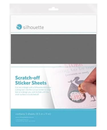 Silhouette America 10004214 Scratch Off Sticker Sheets SILSilver