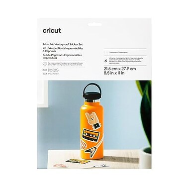 Cricut Printable Waterproof Sticker Set 6 Clear Sheets 85 x 11 Compatible with Inkjet Printers for Joy Xtra Explore Maker Machines