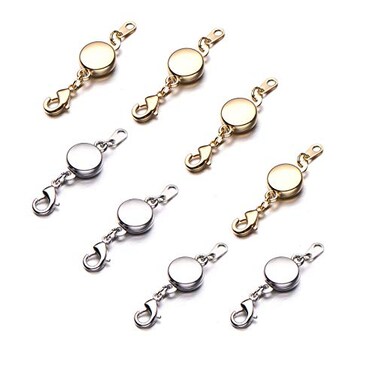 Zpsolution Locking Magnetic Clasps for Jewelry Necklaces Bracelets Light and Small Keep the Clasp in Back