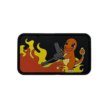Saspatch Fire Lizard with Flamethrower Tactical PVC Morale Patch