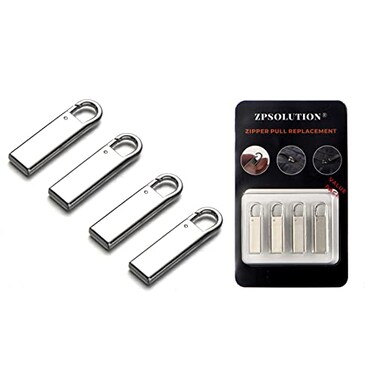 Zpsolution Zipper Handle Pull Replacement Metal Zipper Tab Repair Easy Use for Broken and Missing Pulls on Luggage Suitcase