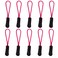 YZSFIRM Luggage Zipper Pull Replacement for Backpack 10 Pcs Black Red Zipper Tab