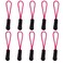 YZSFIRM Luggage Zipper Pull Replacement for Backpack 10 Pcs Black Red Zipper Tab