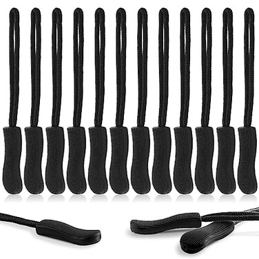 CooBigo 25Pack Zipper Pull Replacement Golf Bag Zipper Pull Replacement Tab for Backpack Jackets Pants Boots Coats Luggage BlackUniversal Extender