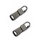 Zpsolution Stainless Steel Zipper Pulls More Sturdy Zipper Pull Replacement for Luggage Suitcase Backpacks Easy Use for Broken And Missing Zipper Pulls Stainless Steel 2Black