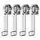 Angoily 4Pcs Zipper Pulls Replacement for Luggage Suitcase Double Layer ExplosionProof Repair Kit Universal Metal Slider with Lock Hole Anti Theft Head Tab for Bags Jackets Silver