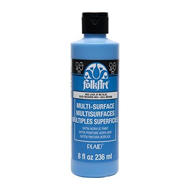FolkArt MultiSurface Paint 8 oz Look At Me Blue